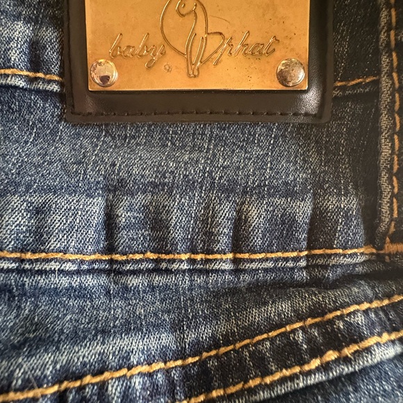 Baby Phat Denim Skirt with Floral Embroidery - Picture 4 of 6